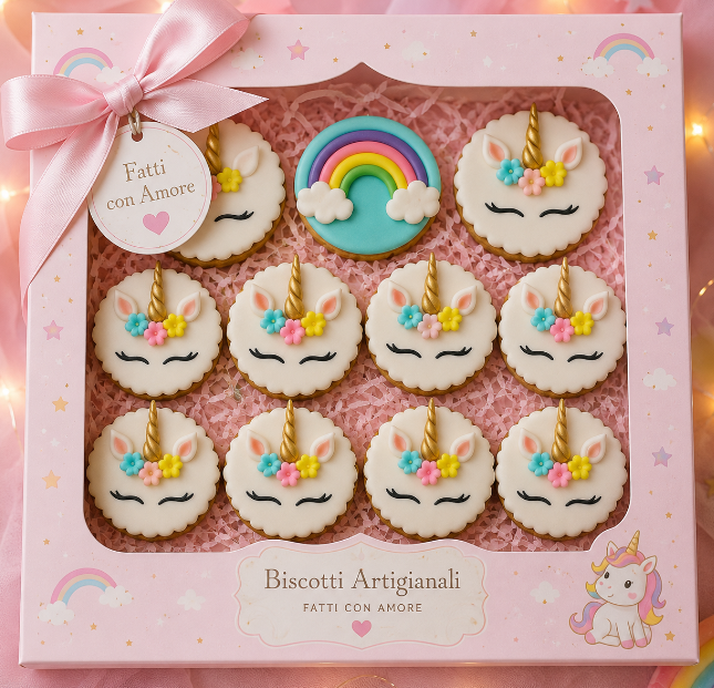 Biscotti a tema Unicorno - biscotti decorati Compleanno