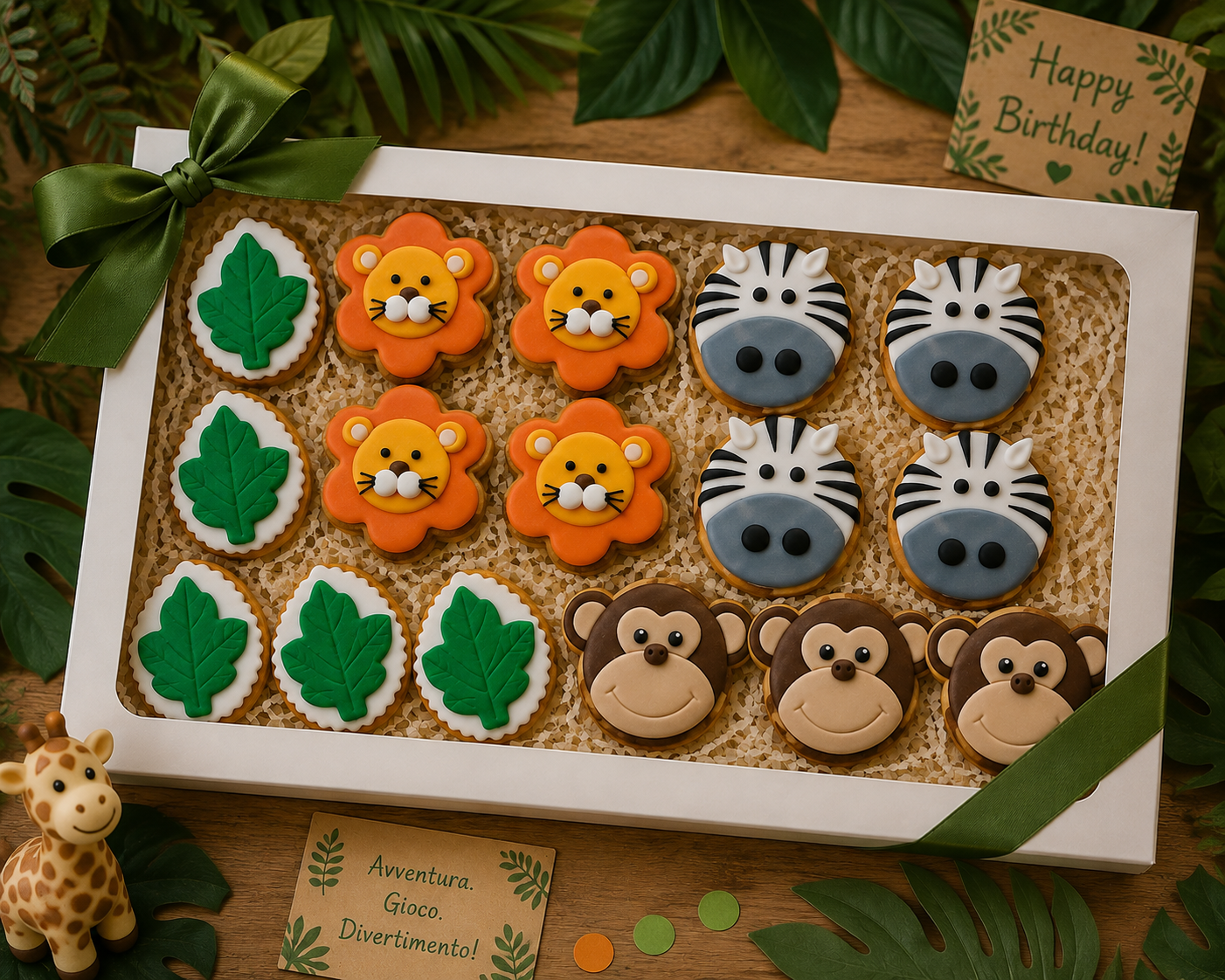 Biscotti a tema Animali della Giungla realizzati da Lucia Garro