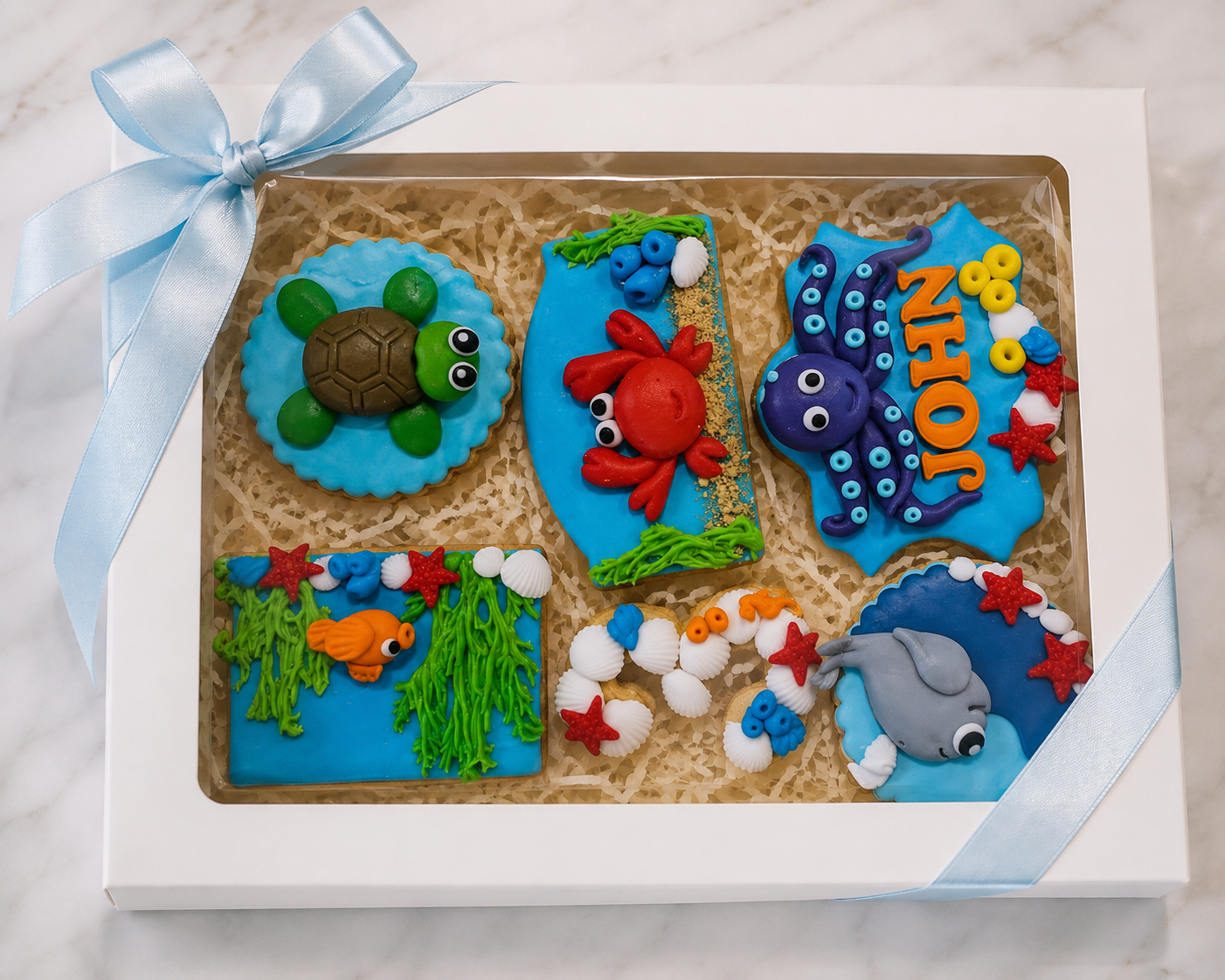 Biscotti a tema Animali Marini realizzati da Lucia Garro
