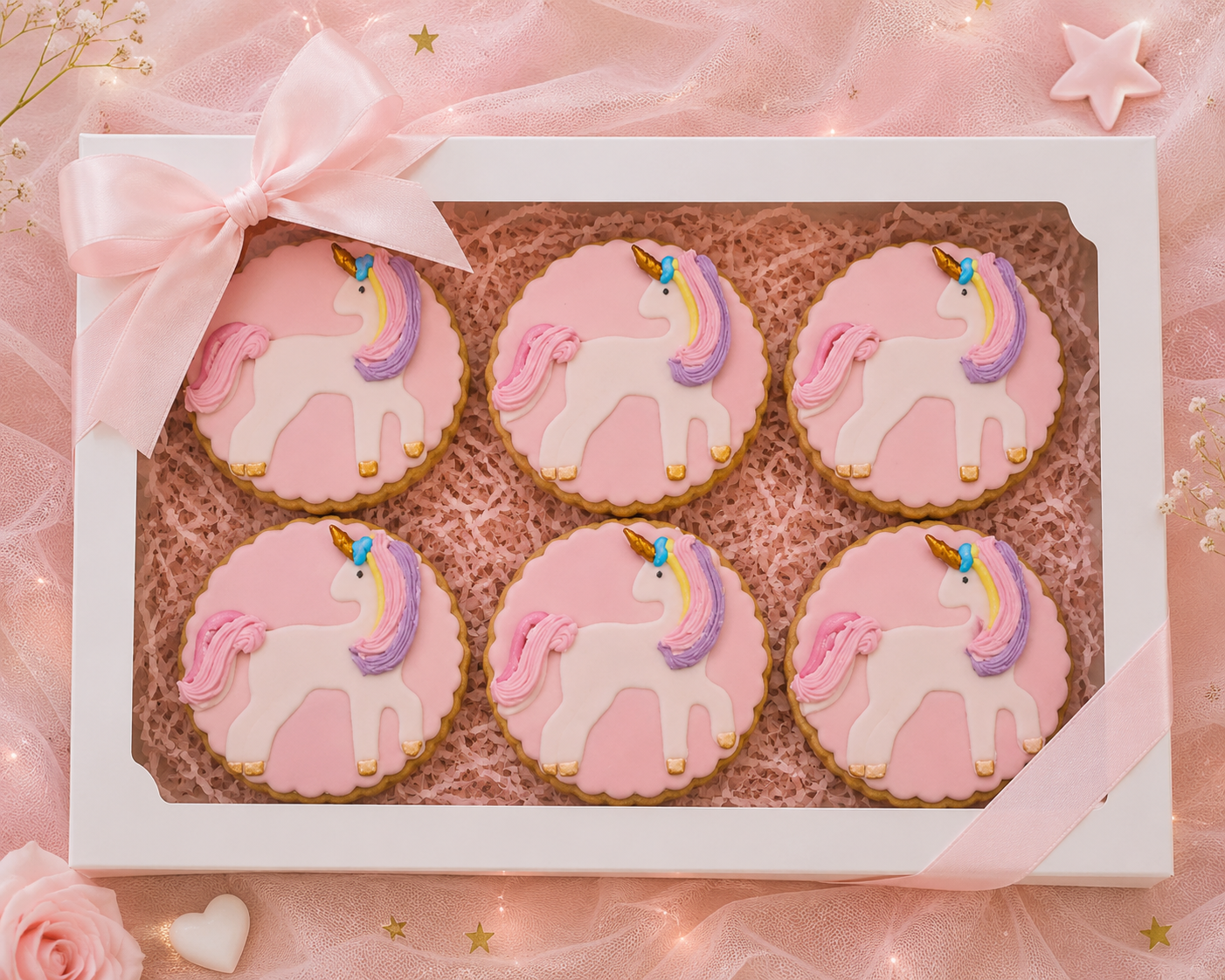 Biscotti Unicorno Rosa realizzati da Lucia Garro