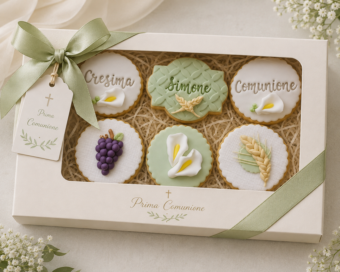 Biscotti decorati artigianali per Cresima e Comunione