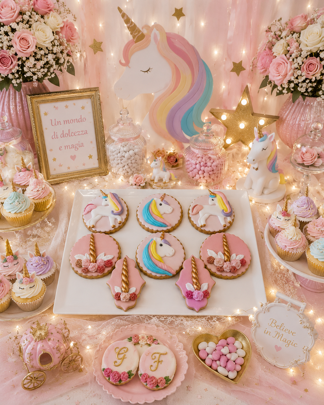 Sweet Table Unicorno realizzato da Lucia Garro