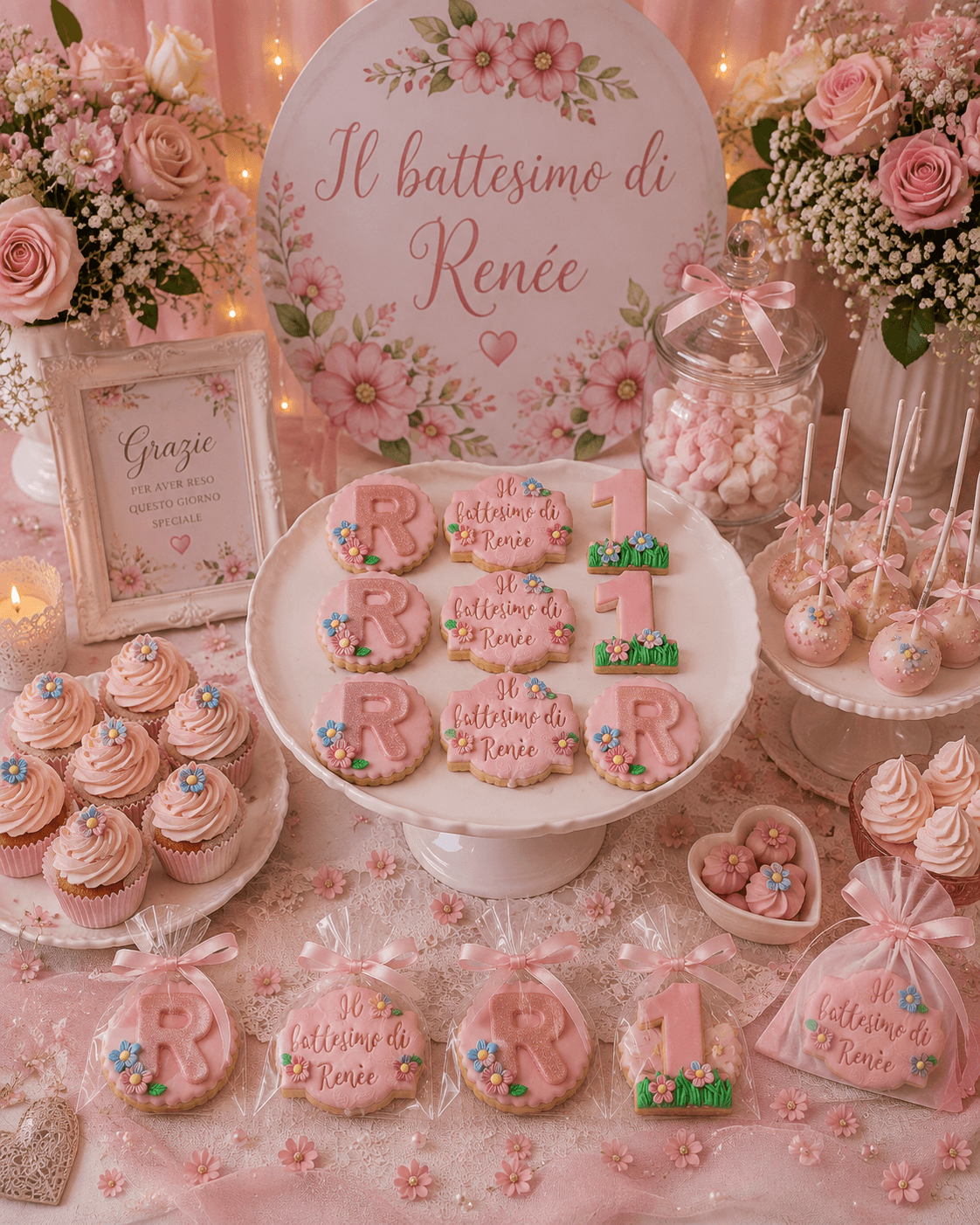 Sweet Table a tema Fiorito realizzato da Lucia Garro